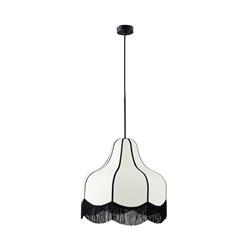 COLGANTE TEJIDO BLANCO/NEGRO LIV 50CM XTRELAMP