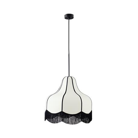 COLGANTE TEJIDO BLANCO/NEGRO LIV 50CM XTRELAMP