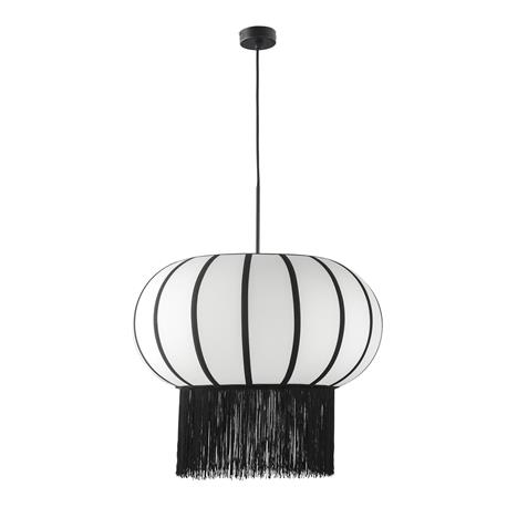 COLGANTE EVA TEXTIL FLECOS BLANCO/NEGRO 50CM XTRELAMP