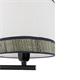 Aplique de Pared MIRIAM Rafia Gris Blanco Metal Negro