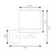 Aplique de Pared MIRIAM Rafia Gris Blanco Metal Negro