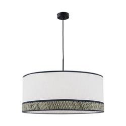 Lámpara de Techo MIRIAM Rafia Gris Blanco 45 Cm