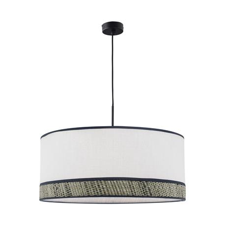 Lámpara de Techo MIRIAM Rafia Gris Blanco 45 Cm