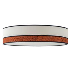 Plafón de Techo MIRIAM Rafia Terracota Blanco 50 Cm 2 Luces