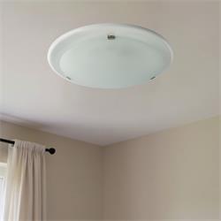 PLAFON DE TECHO ICE E27 BLANCO 30 CM