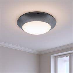 PLAFON REDONDO VIN PLATA 25CM LED 3COLORES