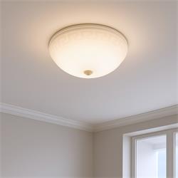 PLAFON 2XE27 METAL/CRISTAL BLANCO ETRUSCA