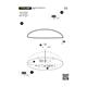 PLAFON 2XE27 METAL/CRISTAL BLANCO ETRUSCA