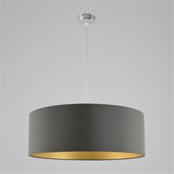 COLGANTE SURREY GRIS OSCURO (MARRON TIERRA) -ORO 3 LUCES