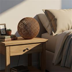 SOBREMESA HILOS 1 LUZ MARRON SERIE MIRTO