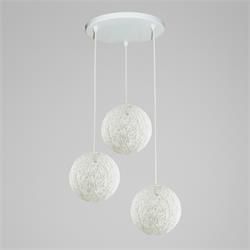 PLAFON HILOS 3 LUCES BLANCO SERIE MIRTO