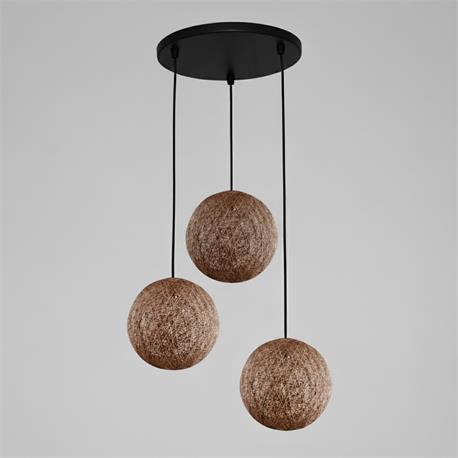 PLAFON HILOS 3 LUCES MARRON SERIE MIRTO