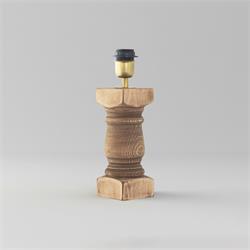 Armadura Lámpara de Mesa SIGRID Madera Envejecida Oro Peq.