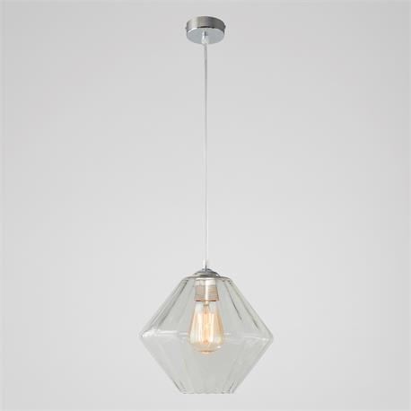 COLGANTE BIRGITTA CRISTAL CANELADO TRANSPARENTE XTRELAMP