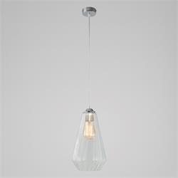 COLGANTE BIRGITTA CRISTAL CANELADO TRANSPARENTE XTRELAMP