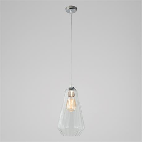 COLGANTE BIRGITTA CRISTAL CANELADO TRANSPARENTE XTRELAMP