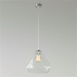 COLGANTE BIRGITTA CRISTAL CANELADO TRANSPARENTE XTRELAMP