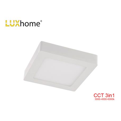 DOWNLIGHT SUPERFICIE 24W 3 CCT CUADRADO BLANCO