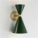Aplique de Pared XENA Metal Verde Oro 2 Luces G9