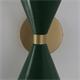 Aplique de Pared XENA Metal Verde Oro 2 Luces G9