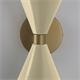 Aplique de Pared XENA Metal Beige Oro 2 Luces G9