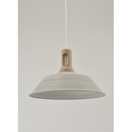 COLGANTE METAL COLOR GRIS 1 LUZ