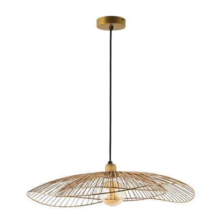 COLGANTE DOBLE METAL ORO CALIPSO 1 LUZ XTRELAMP