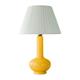 Lámpara de Mesa BELL II Cerámica Amarilla Pantalla Plisada
