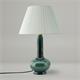 Lámpara de Mesa BELL II Cerámica Verde Pantalla Plisada
