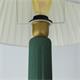 Lámpara de Mesa BELL II Cerámica Verde Pantalla Plisada