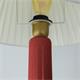 Lámpara de Mesa BELL II Cerámica Roja Pantalla Plisada