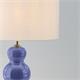 Lámpara de Mesa ISABELLA Cerámica Azul Pantalla Blanca