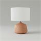 Lámpara de Mesa ANE Cerámica Terracota Pantalla Blanca