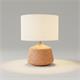 Lámpara de Mesa ANE Cerámica Terracota Pantalla Blanca
