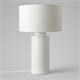Lámpara de Mesa ALBERT Cerámica Blanca Pantalla Blanca