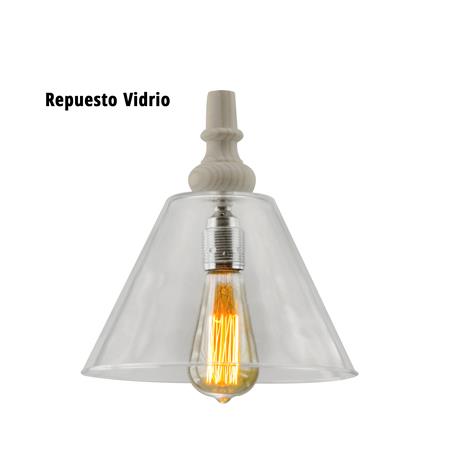 VIDRIO COLGANTE NATALE MADERA NATURAL TRANSPARENTE 25CM