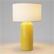 Lámpara de Mesa ALBERT Cerámica Mostaza Pantalla Blanca