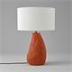 Lámpara de Mesa KEPA Cerámica Terracota Pantalla Blanca