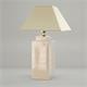 Lámpara de Mesa ALBA Cerámica Gris Pantalla Beige