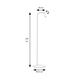 Lámpara Pie de Salón FORTIA Metal Blanco Foco Orientable LED