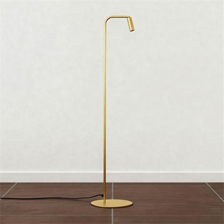 Lámpara Pie de Salón FORTIA Metal Oro Foco Orientable LED 3W