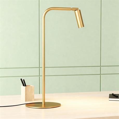 Lámpara de Mesa FORTIA Metal Oro Foco Orientable LED 3W