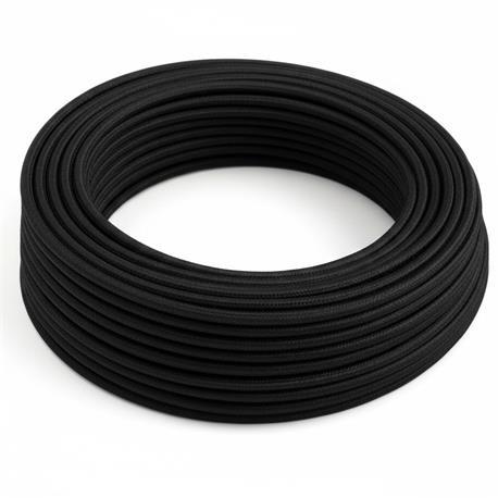 MANGUERA RED. 2X0.75 NEGRO FORRADA TEXTIL 1 METRO