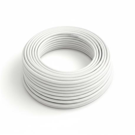 MANGUERA RED. 2X0.75 BLANCO FORRADA TEXTIL 1 METRO