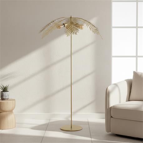 LAMPARA PIE SALON XANA XTRELAMP METAL ORO 3 LUCES E27