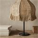 Lámpara de Mesa Alta TOLOSA Rafia Natural Flecos Yute
