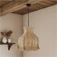 Lámpara de techo TOLOSA Rafia Natural Flecos Yute 40 Cm