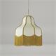 Lámpara de Techo LIV D40 Beige con Flecos Oro