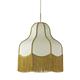Lámpara de Techo LIV D50 Beige con Flecos Oro