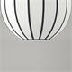 Lámpara de Techo Colgante ZORAIDA Blanco Rayas Negras 40 Cm